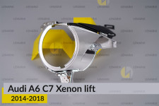 Хромована маска лінзи Audi A6 C7 Xenon (2014-2018) рест ліва
