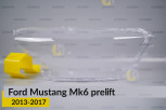 Скло фари Ford Mustang Mk6 (2013-2017) дорест праве