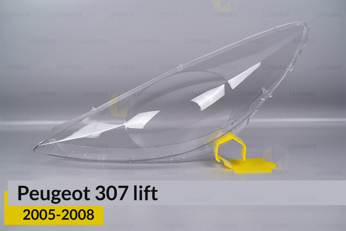 Скло фари Peugeot 307 (2005-2008) рест ліве