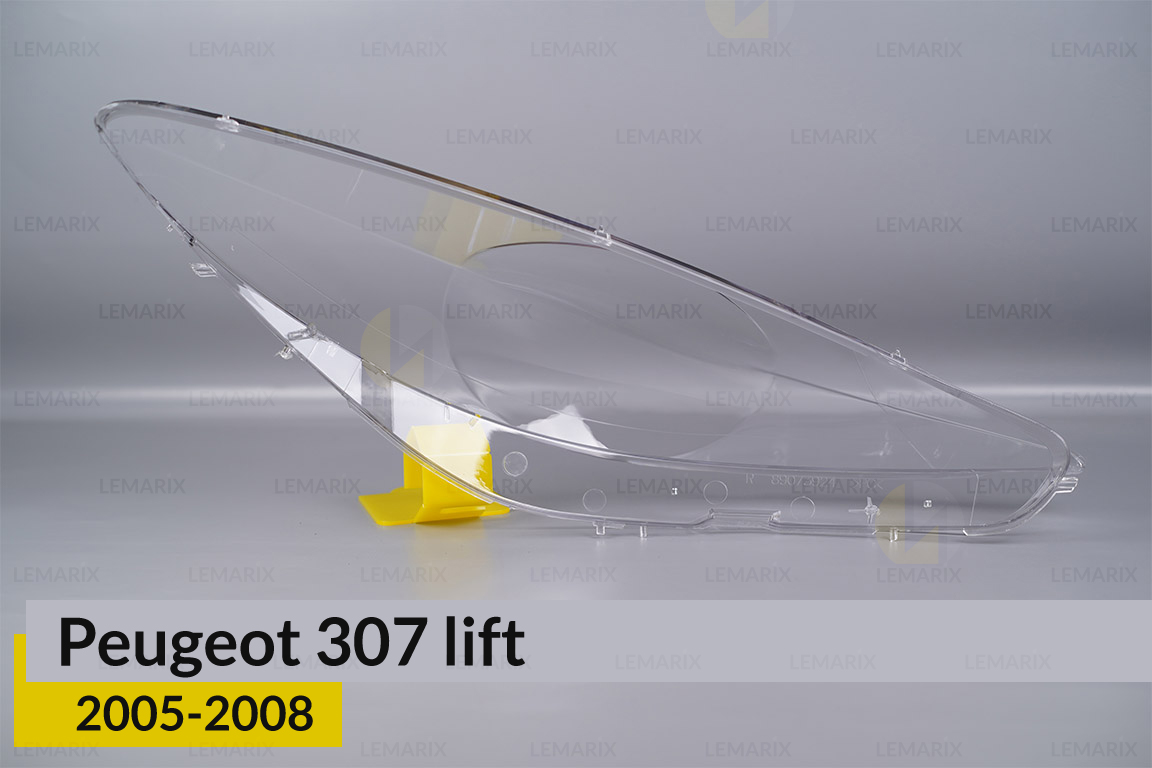 Скло фари Peugeot 307 (2005-2008) рест ліве