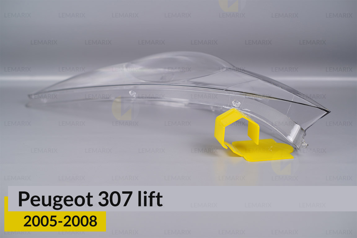 Скло фари Peugeot 307 (2005-2008) рест ліве
