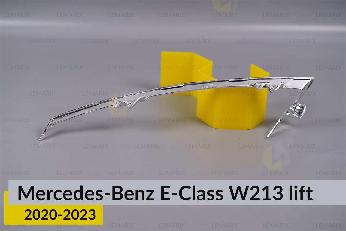 Хромована декоративна маска під світловодом Mercedes-Benz E-Class W213 (2020-2023) рест ліва