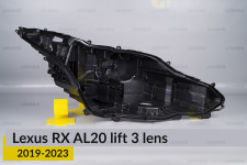 Корпус фари Lexus RX AL20 3 лінзи (2019-2023) рест правий