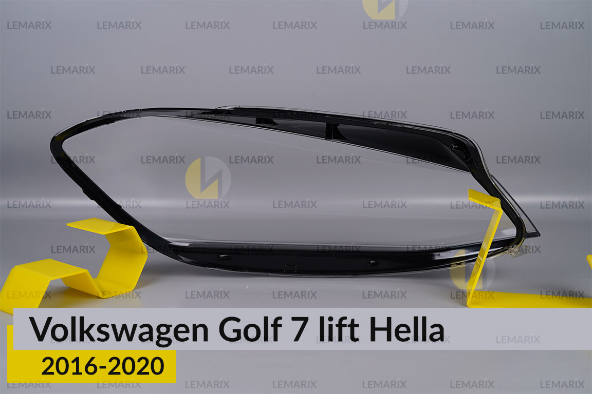 Скло фари VW Volkswagen Golf 7 Hella (2016-2020) рест ліве
