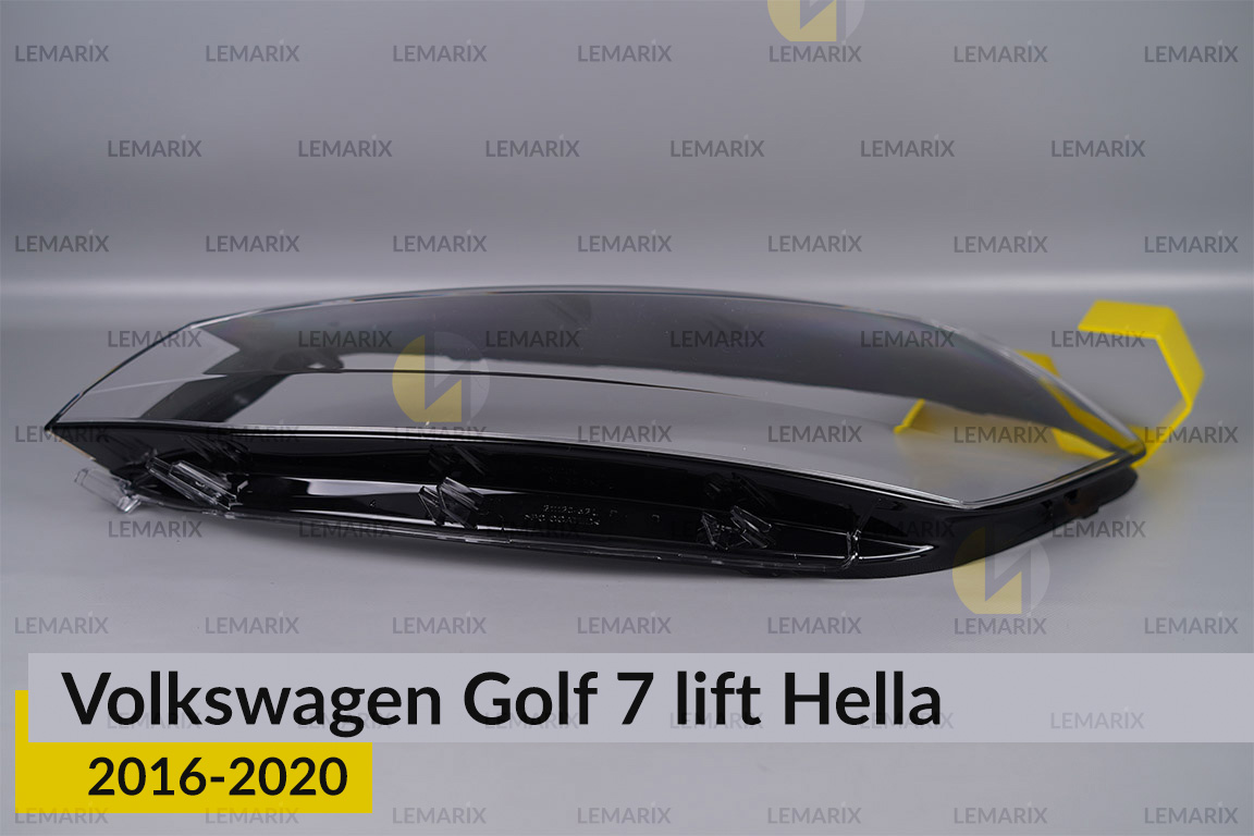 Скло фари VW Volkswagen Golf 7 Hella (2016-2020) рест ліве