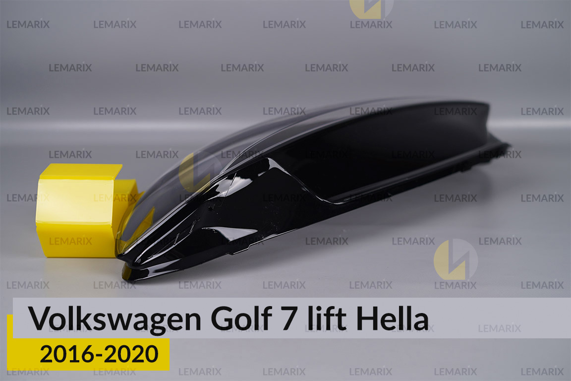 Скло фари VW Volkswagen Golf 7 Hella (2016-2020) рест ліве