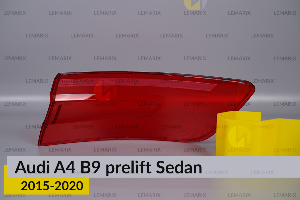 Скло заднього ліхтаря зовнішнє в крилі Audi A4 B9 Sedan (2015-2020) дорест ліве