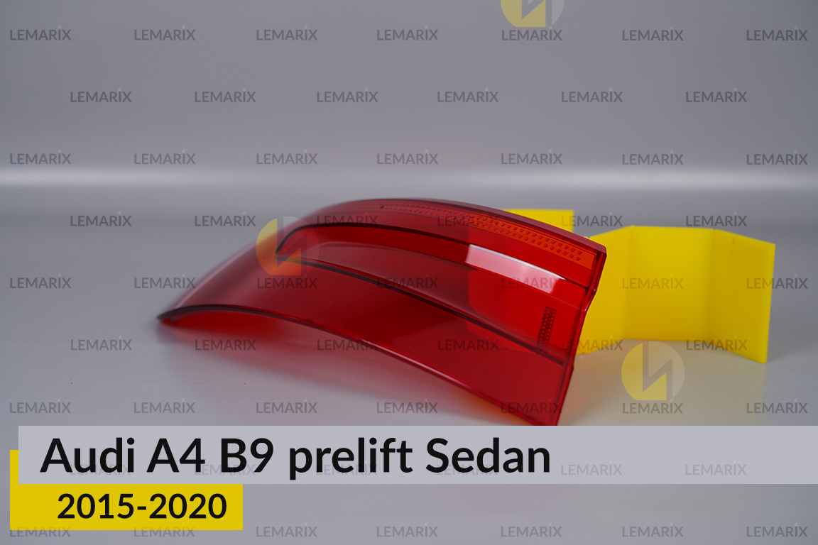 Скло заднього ліхтаря зовнішнє в крилі Audi A4 B9 Sedan (2015-2020) дорест ліве
