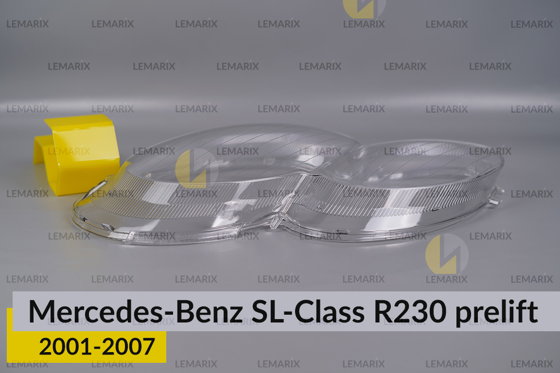 Скло фари Mercedes-Benz SL-Class R230 (2001-2007) дорест ліве