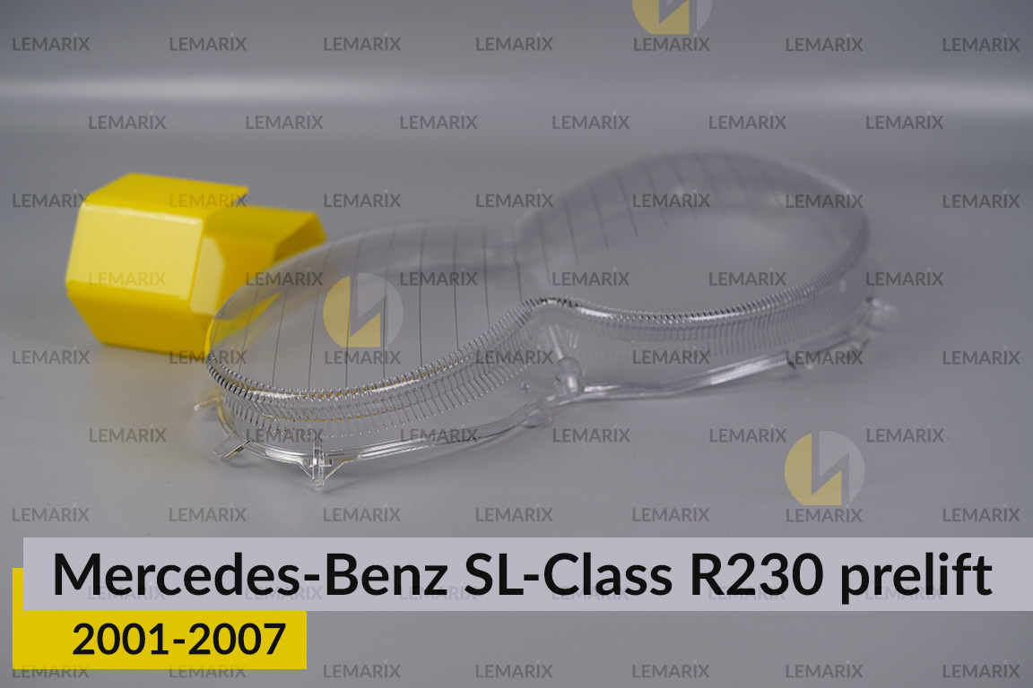 Скло фари Mercedes-Benz SL-Class R230 (2001-2007) дорест ліве