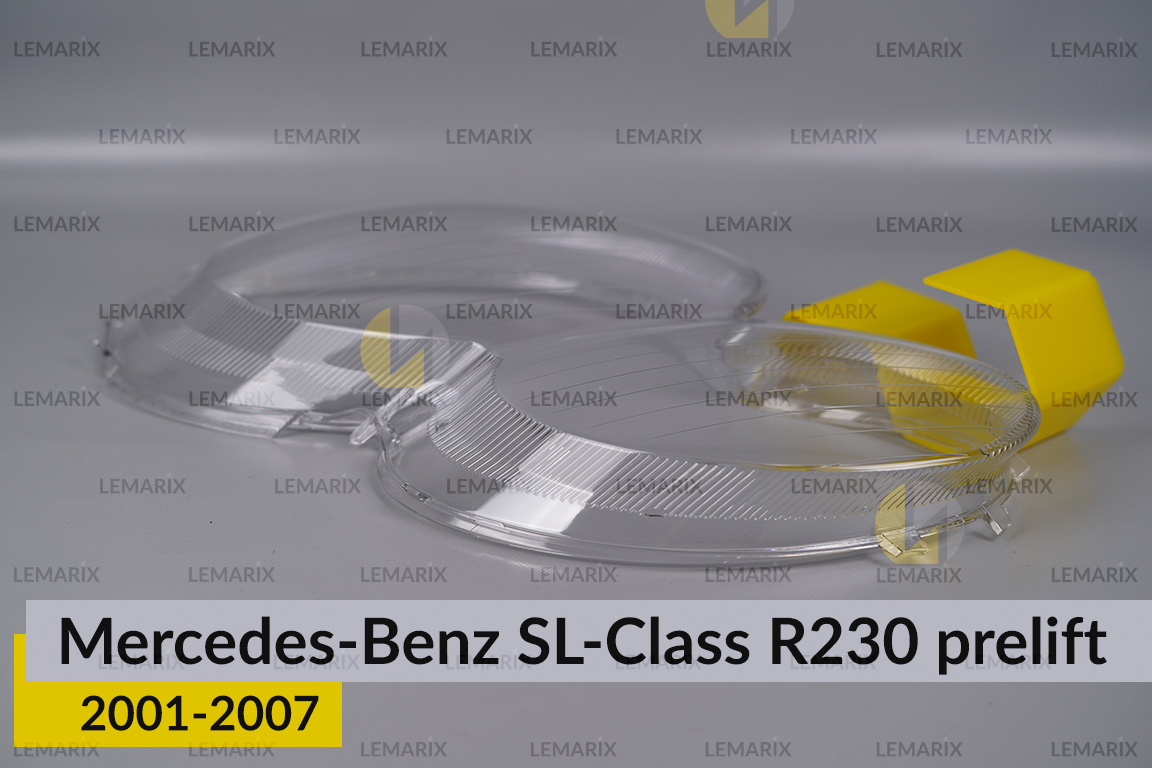 Скло фари Mercedes-Benz SL-Class R230 (2001-2007) дорест ліве