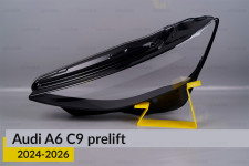 Скло фари Audi A6 C9 (2024-2026) дорест ліве