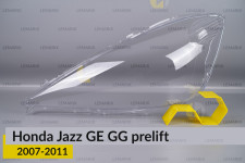 Скло фари Honda Jazz GE GG (2007-2011) дорест ліве