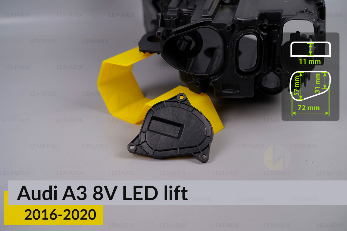 Кришка ковпак заглушка фари Audi A3 8V LED (2016-2020) рест права