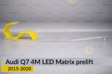 Світловод фари Audi Q7 4M LED Matrix (2015-2020) дорест довгий середній правий