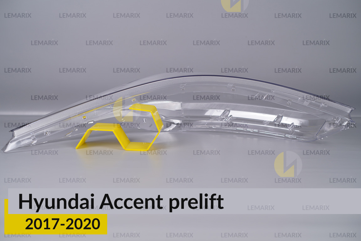 Скло фари Hyundai Accent (2017-2020) дорест ліве