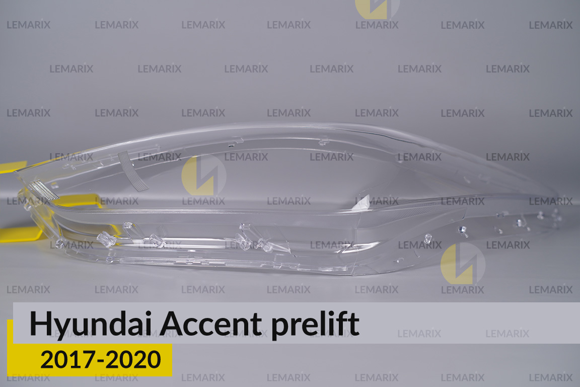 Скло фари Hyundai Accent (2017-2020) дорест ліве