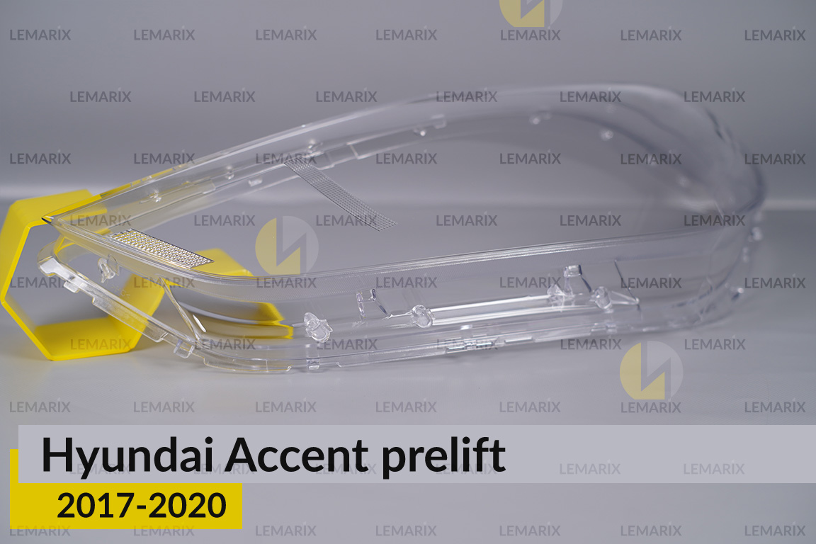 Скло фари Hyundai Accent (2017-2020) дорест ліве