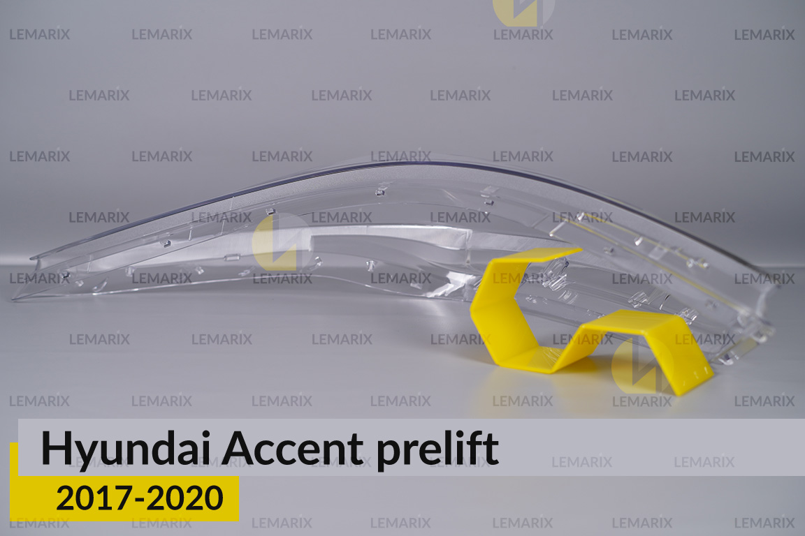 Скло фари Hyundai Accent (2017-2020) дорест ліве