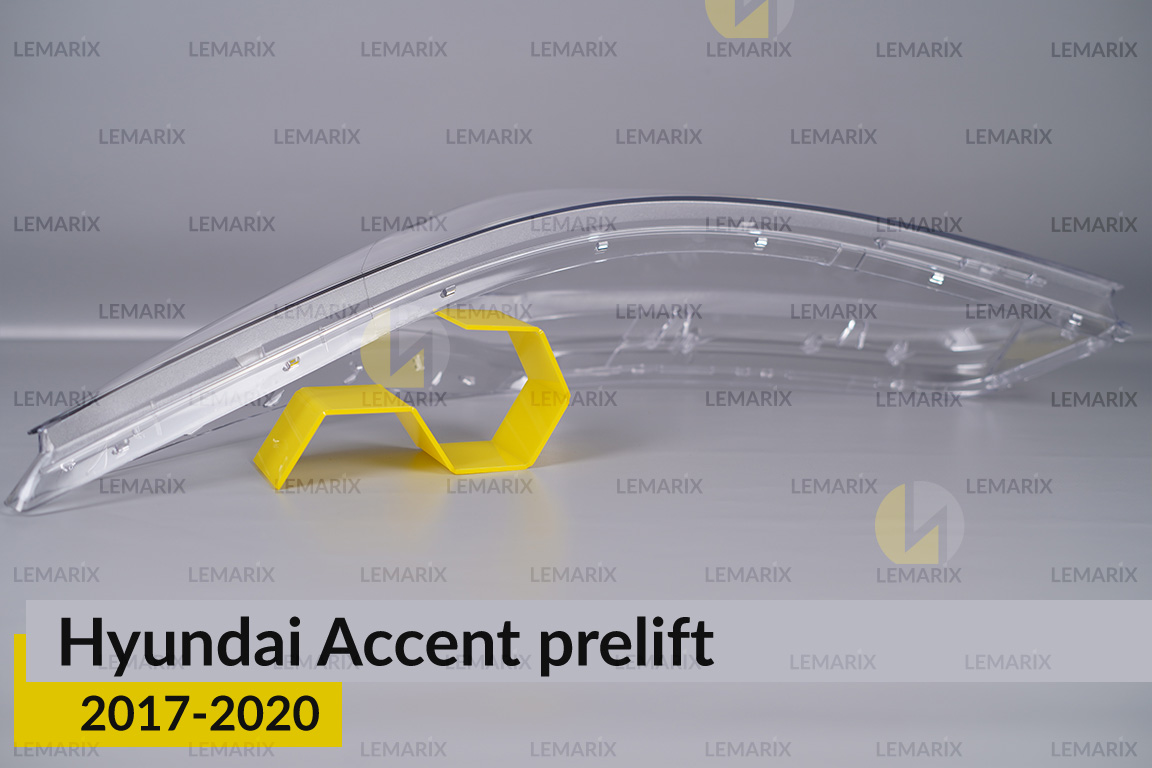 Скло фари Hyundai Accent (2017-2020) дорест ліве