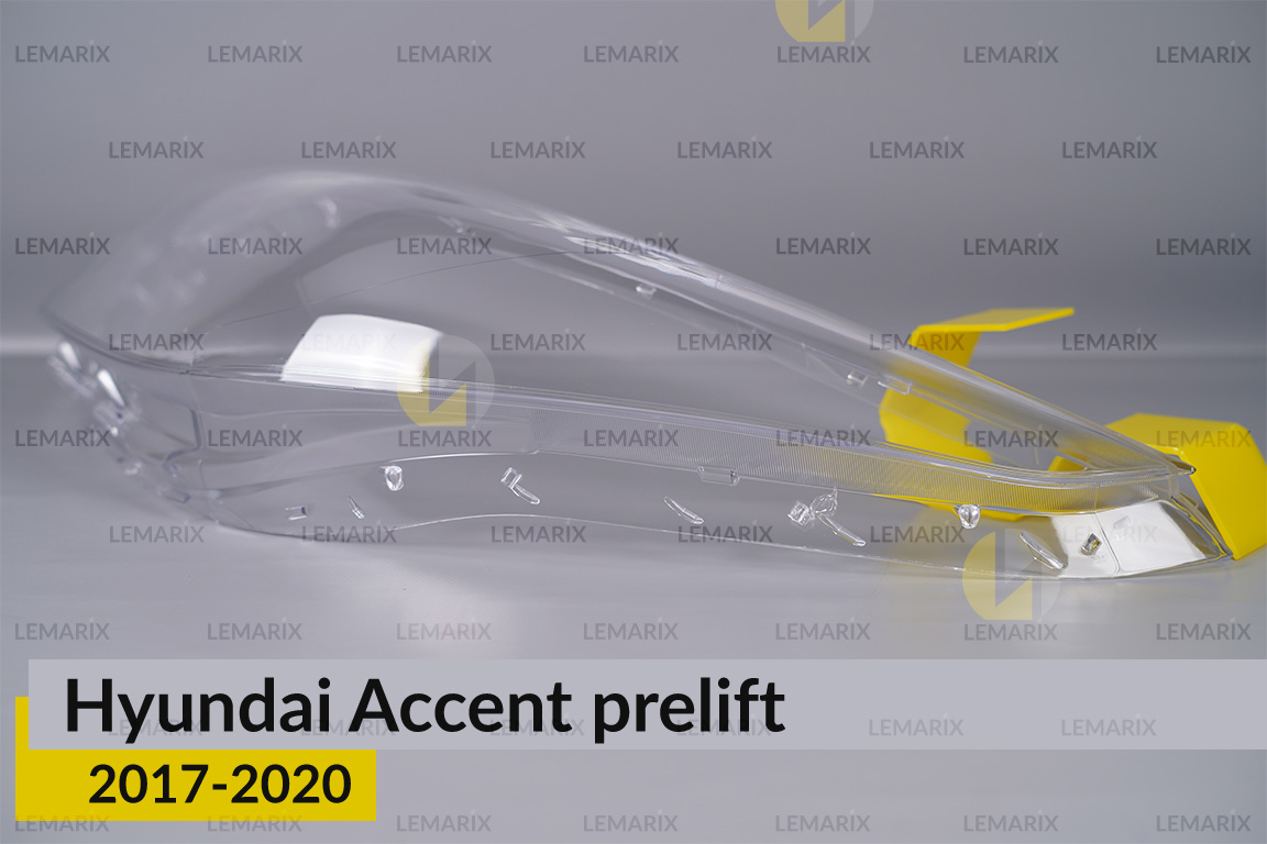 Скло фари Hyundai Accent (2017-2020) дорест ліве