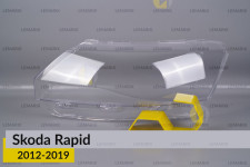 Скло фари Skoda Rapid (2012-2019) ліве