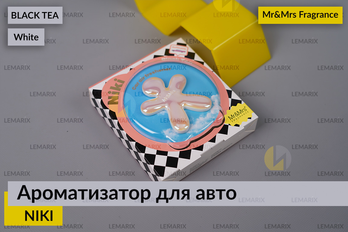 Ароматизатор для авто NIKI білий ЧОРНИЙ ЧАЙ/IRIDE BLACK TEA 2022 – Mr&Mrs Fragrance