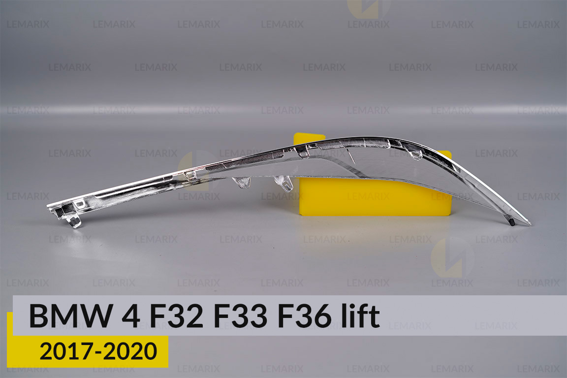 Хромована декоративна маска верхня BMW 4 F32 F33 F36 Adaptive LED (2017-2020) рест ліва