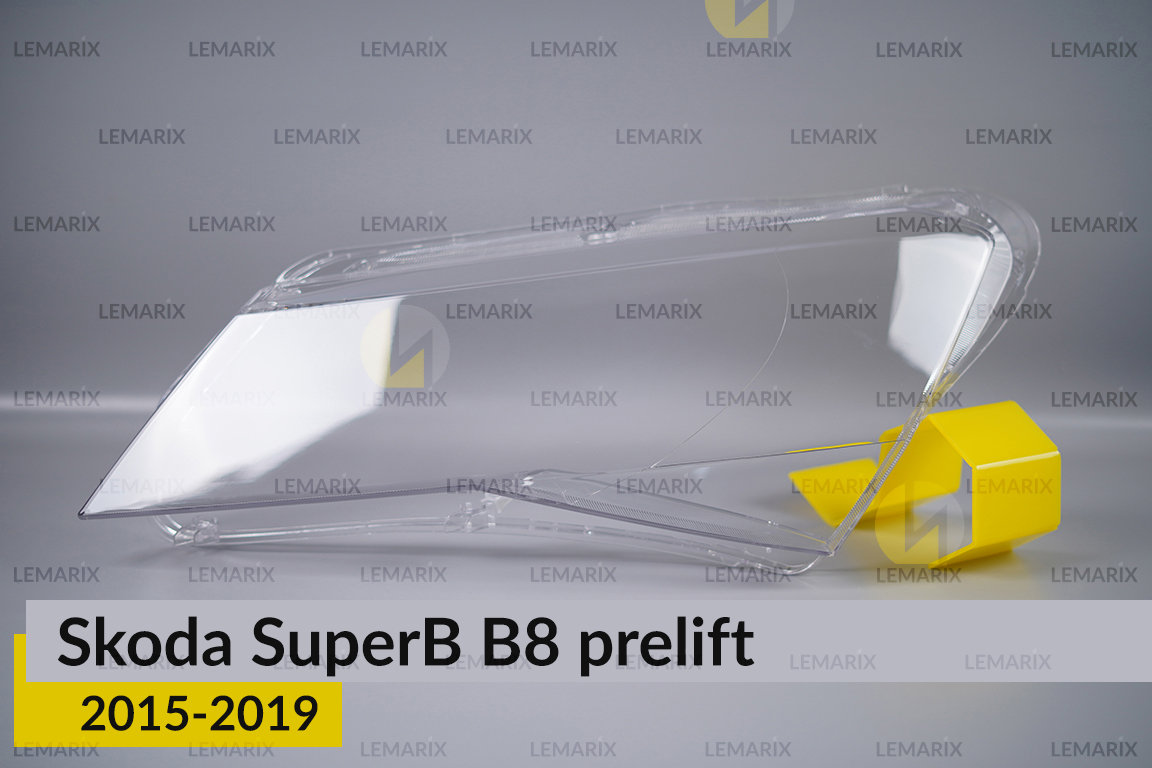 Скло фари Skoda SuperB B8 Halogen (2015-2019) дорест ліве