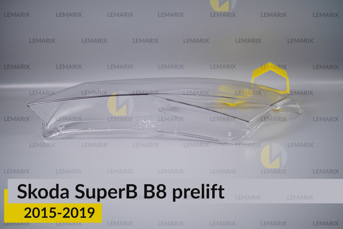 Скло фари Skoda SuperB B8 Halogen (2015-2019) дорест ліве