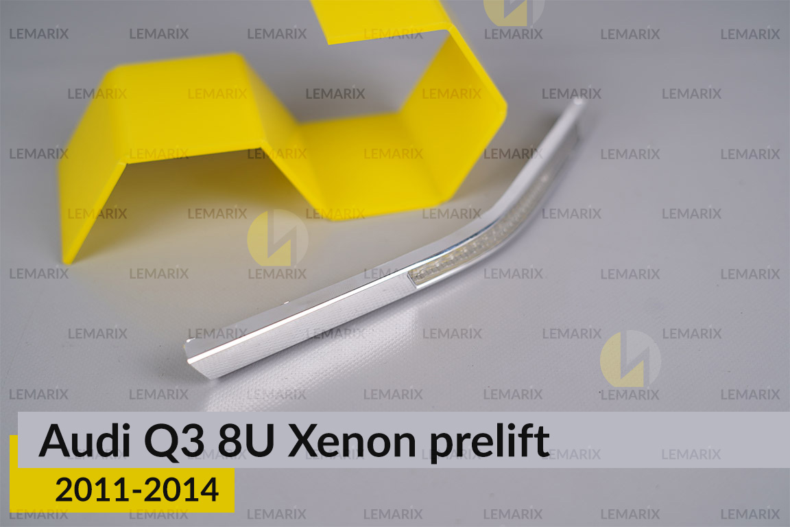 Хромована декоративна маска світлорозсіювач поворотника Audi Q3 8U Xenon (2011-2014) дорест права