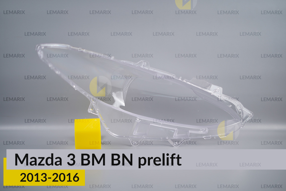 Скло фари Mazda 3 BM BN (2013-2016) дорест ліве