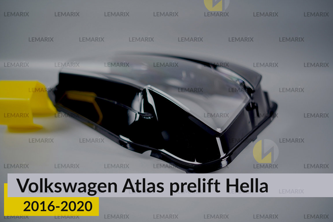 Скло фари VW Volkswagen Atlas Hella (2016-2020) дорест праве
