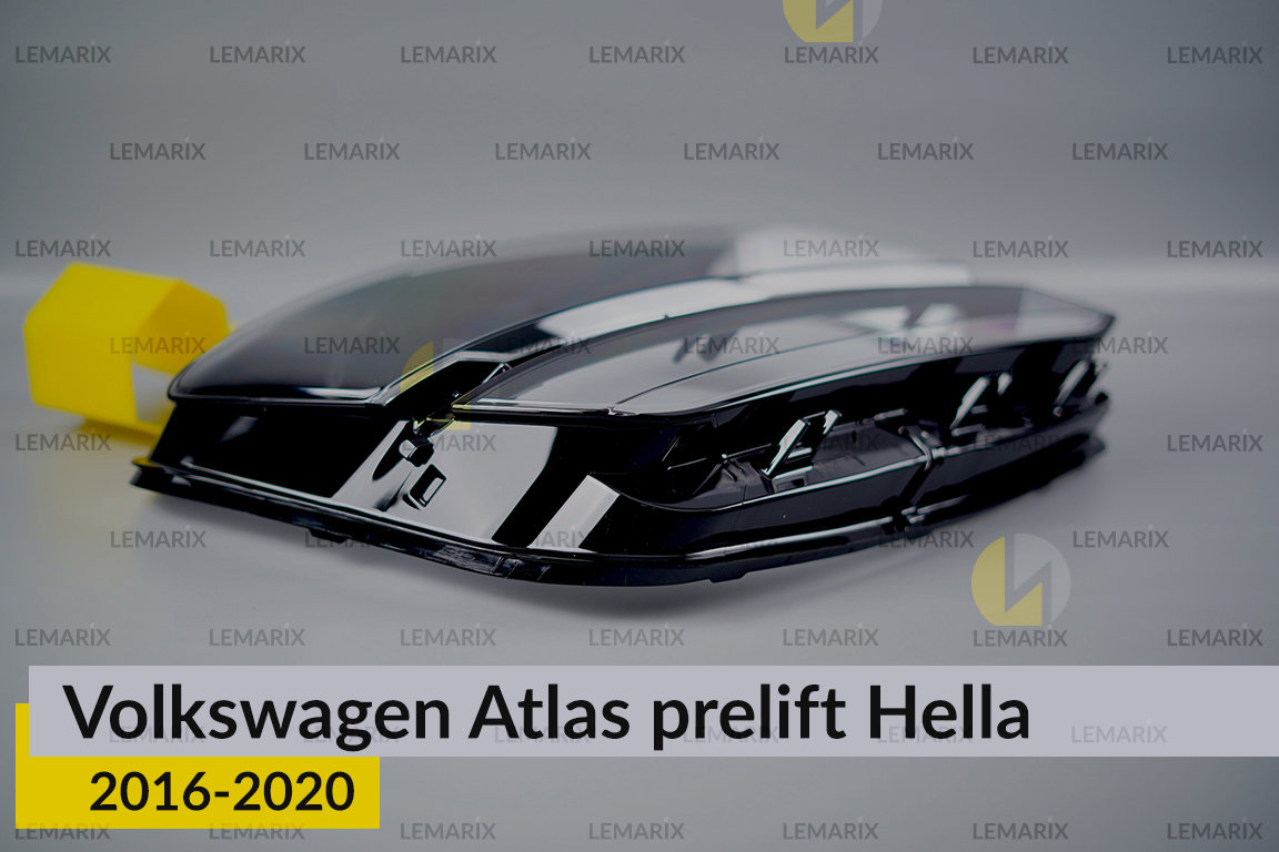 Скло фари VW Volkswagen Atlas Hella (2016-2020) дорест праве