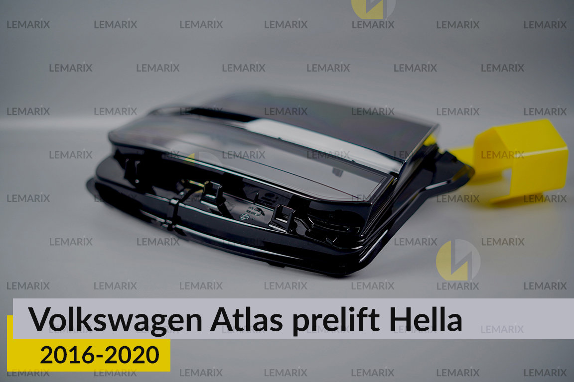 Скло фари VW Volkswagen Atlas Hella (2016-2020) дорест праве