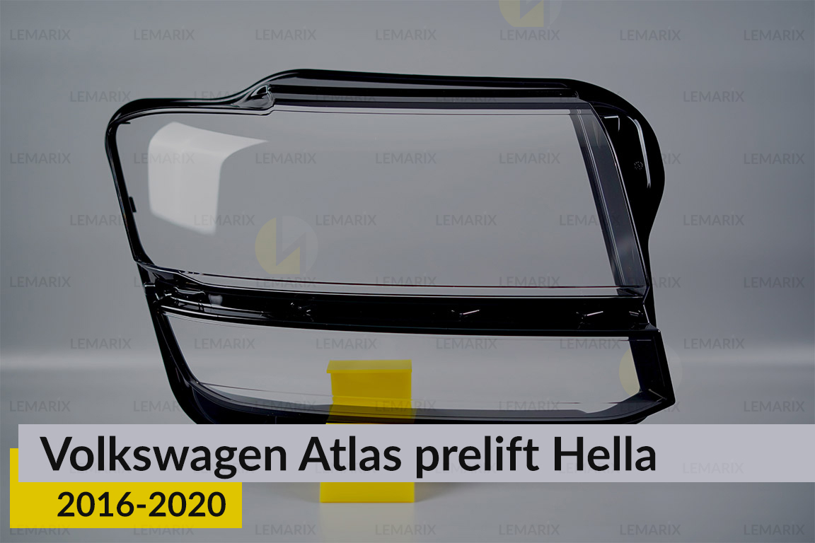 Скло фари VW Volkswagen Atlas Hella (2016-2020) дорест праве
