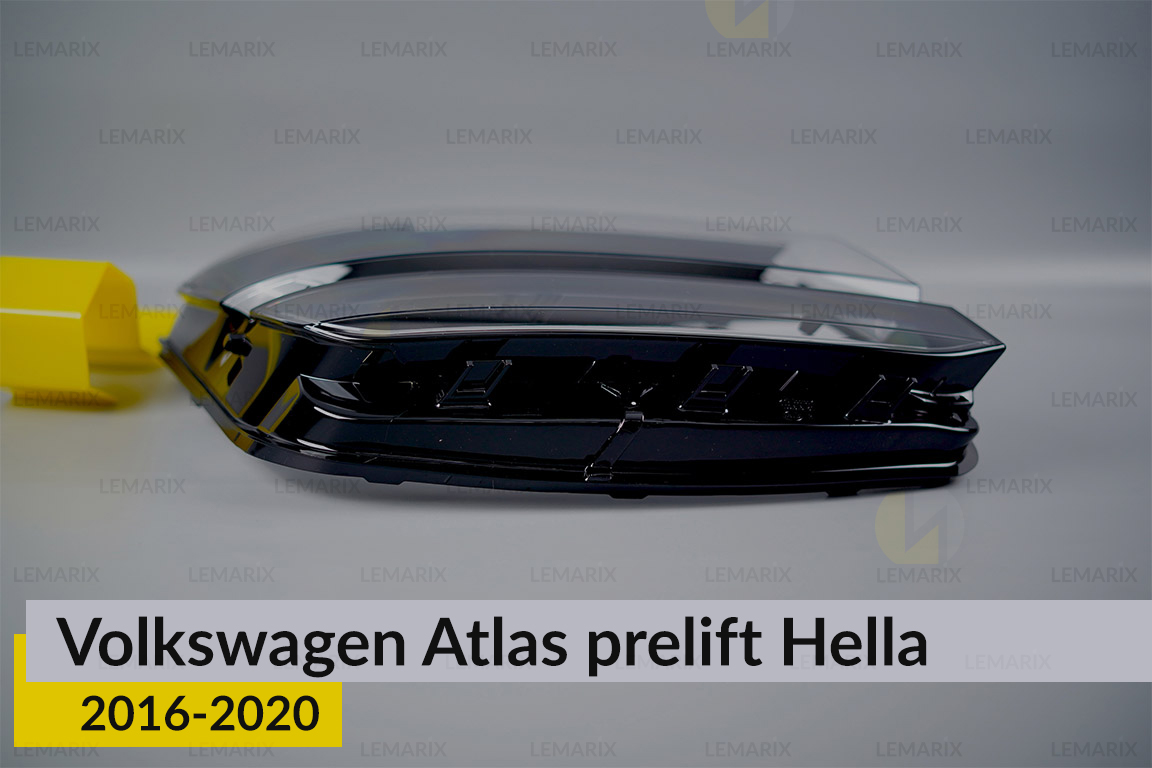Скло фари VW Volkswagen Atlas Hella (2016-2020) дорест праве