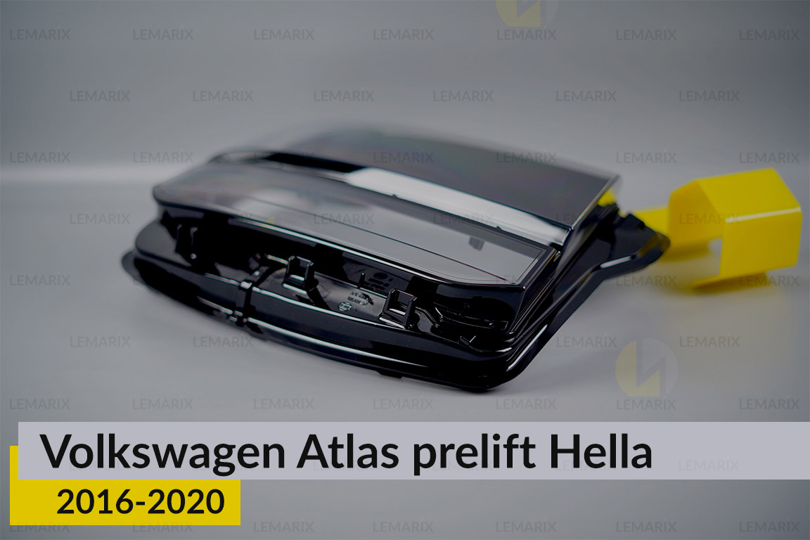 Скло фари VW Volkswagen Atlas Hella (2016-2020) дорест праве
