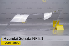 Стекло фары Hyundai Sonata NF (2008-2010) рест левое