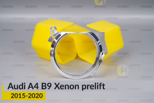 Хромована маска лінзи Audi A4 B9 Xenon (2015-2020) дорест ліва
