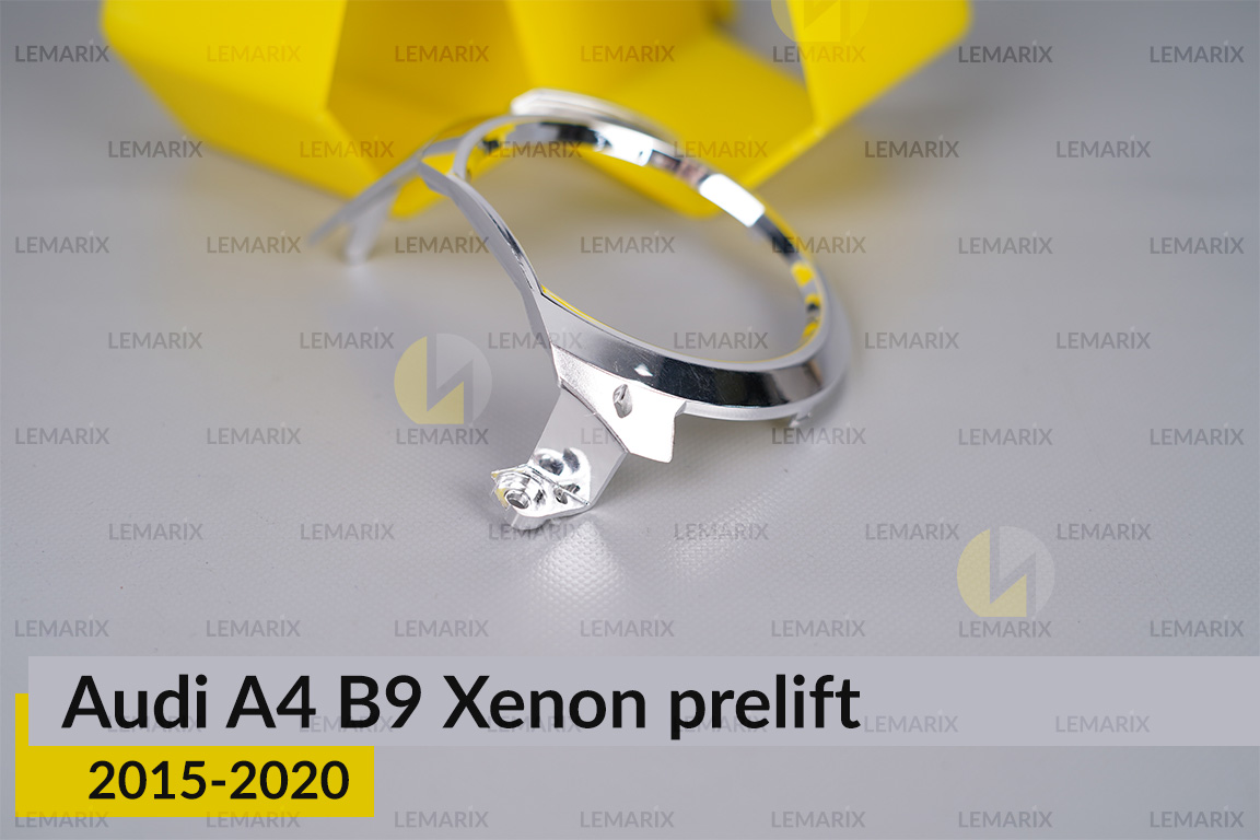 Хромована маска лінзи Audi A4 B9 Xenon (2015-2020) дорест ліва