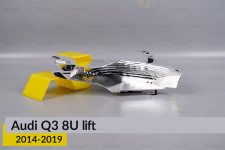 Хромована маска світлорозсіювача Audi Q3 8U (2014-2019) рест права