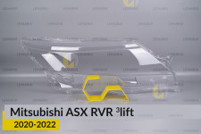 Скло фари Mitsubishi ASX RVR (2020-2022) 3 рест праве