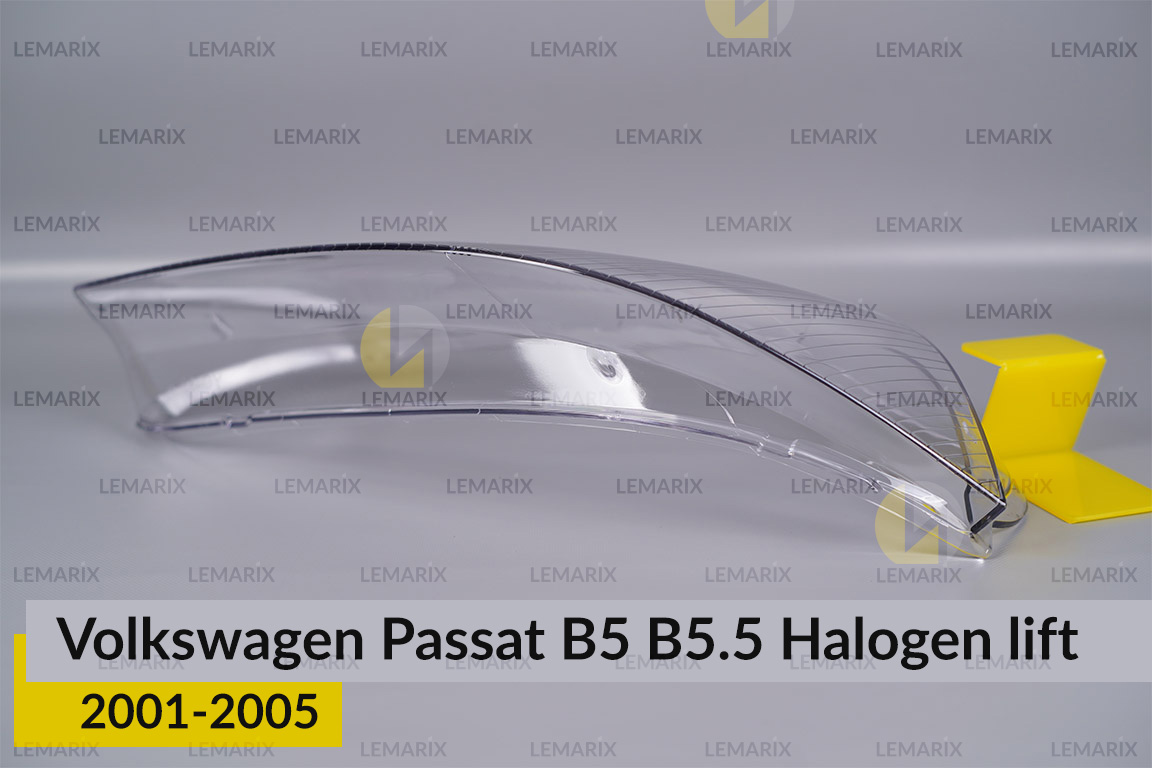 Скло фари VW Volkswagen Passat B5 B5.5 Halogen (2001-2005) рест ліве