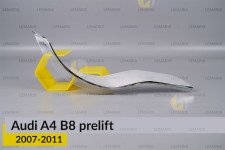 Хромована декоративна маска середня Audi A4 B8 (2007-2011) дорест права