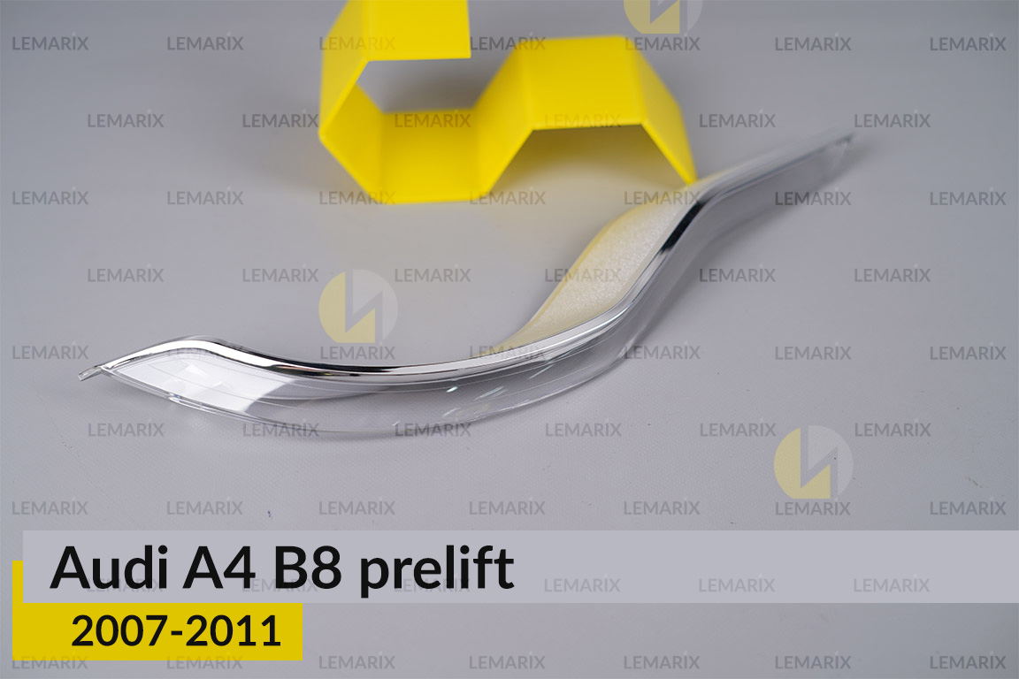 Хромована декоративна маска середня Audi A4 B8 (2007-2011) дорест права