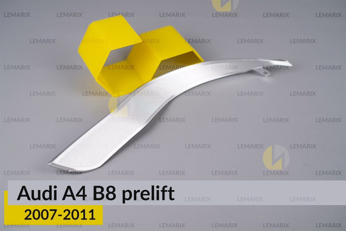 Хромована декоративна маска середня Audi A4 B8 (2007-2011) дорест права