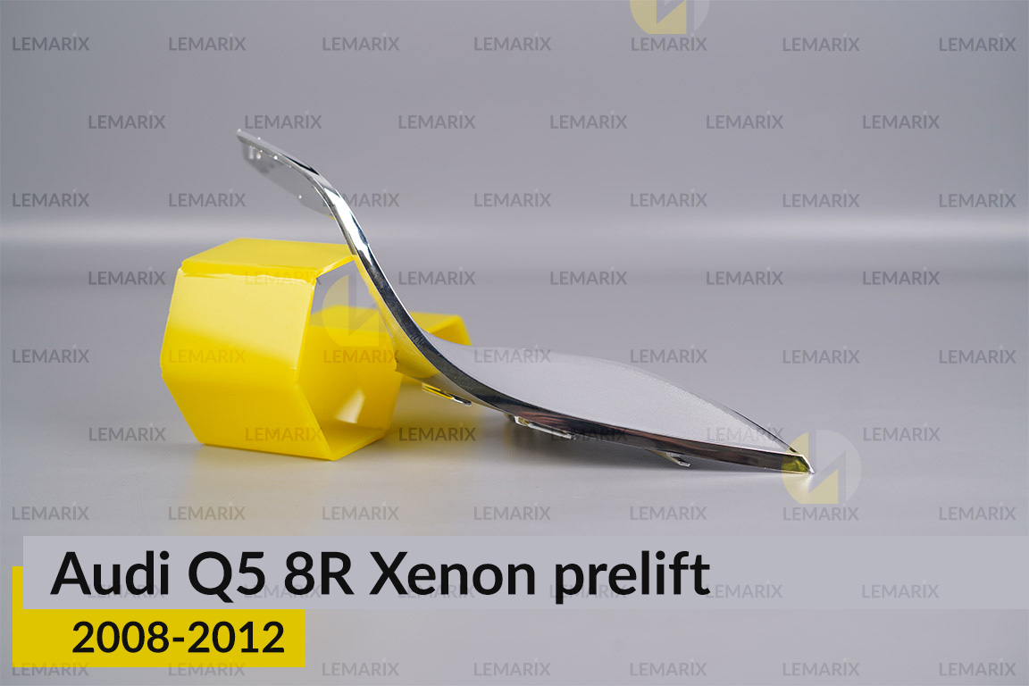 Хромована декоративна маска середня Audi Q5 8R Xenon (2008-2012) дорест права