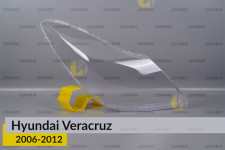 Скло фари Hyundai Veracruz (2006-2012) праве