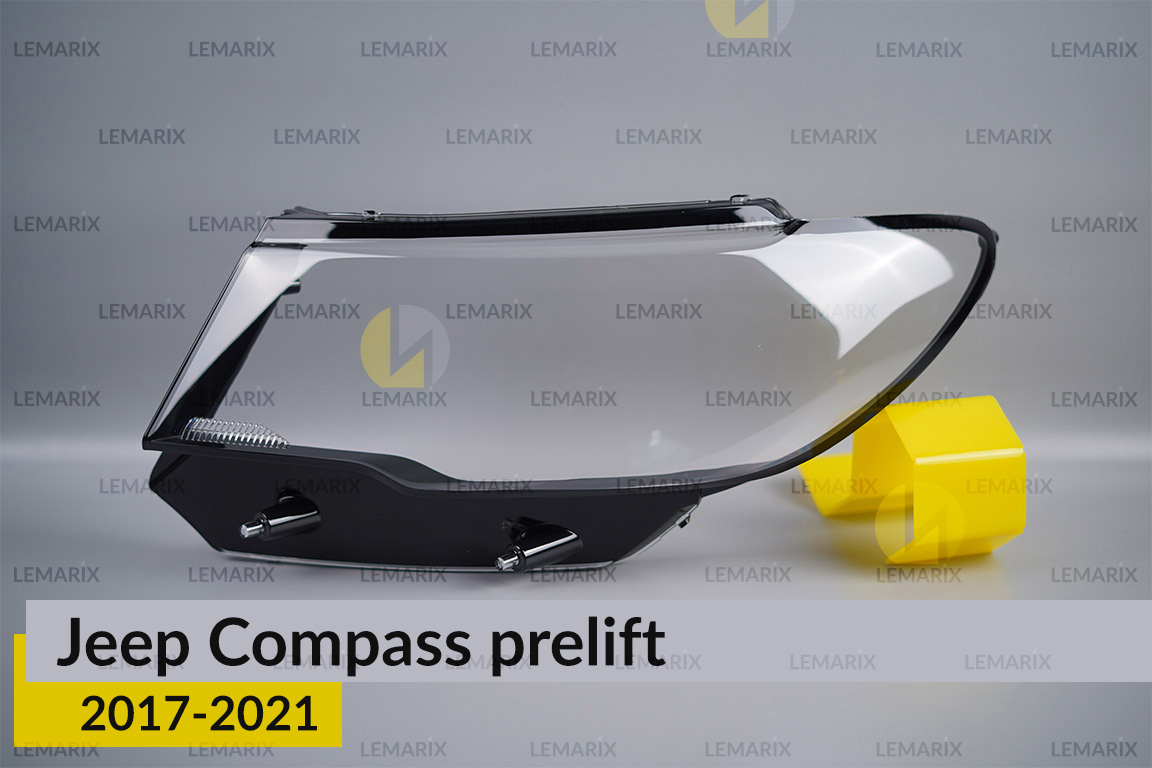 Скло фари Jeep Compass (2017-2021) дорест ліве